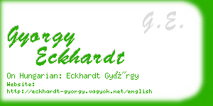 gyorgy eckhardt business card